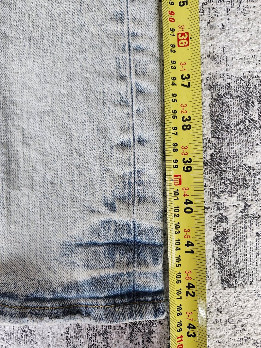 Purple Brand Sz 32 Light Wash Baby Blue Light Indigo Lux Denim Button Fly Jeans - Picture 13 of 14